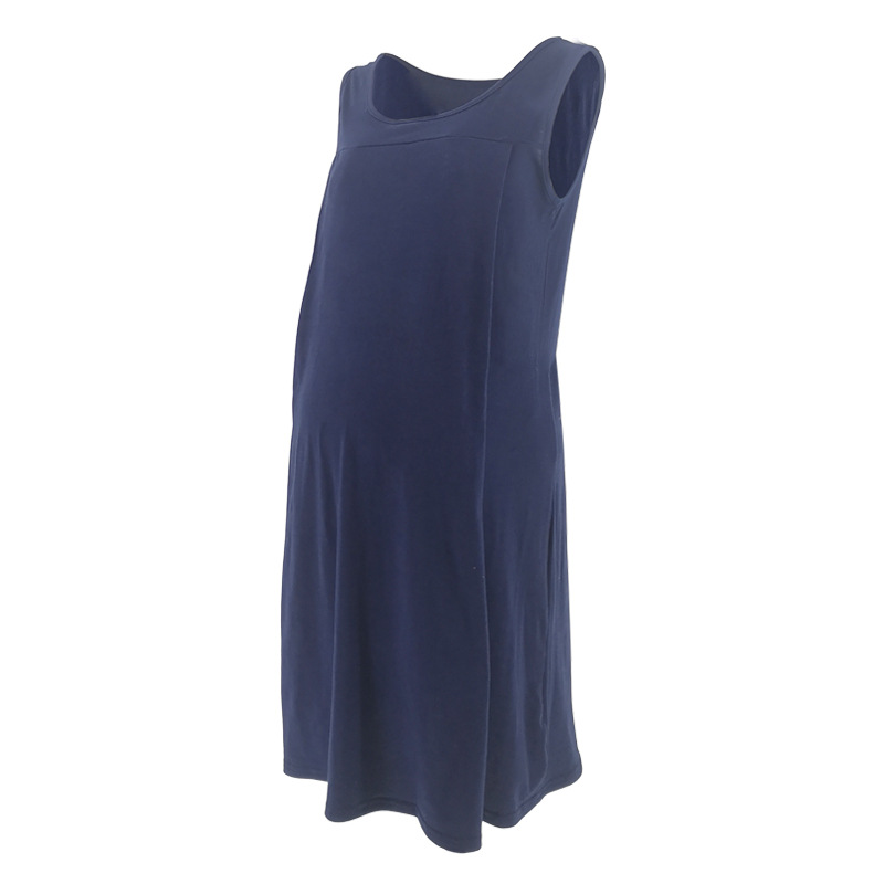 Maternity wear Maternity pajamas Solid color nursing clothes-051