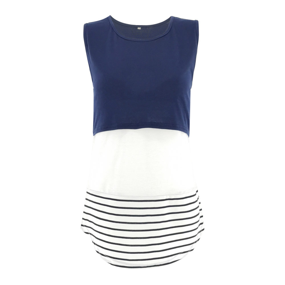 Maternity wear round neck sleeveless vest nursing T-shirt women's tops-052