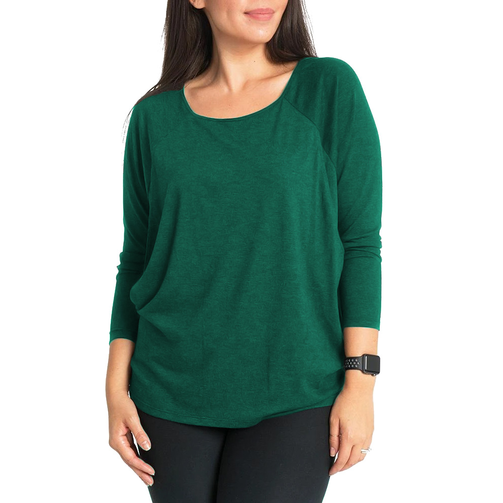 Maternity Tops Round Neck Raglan Long Sleeve Nursing T-Shirt-002