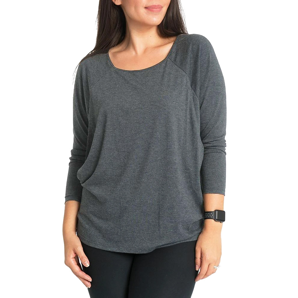 Maternity Tops Round Neck Raglan Long Sleeve Nursing T-Shirt-002