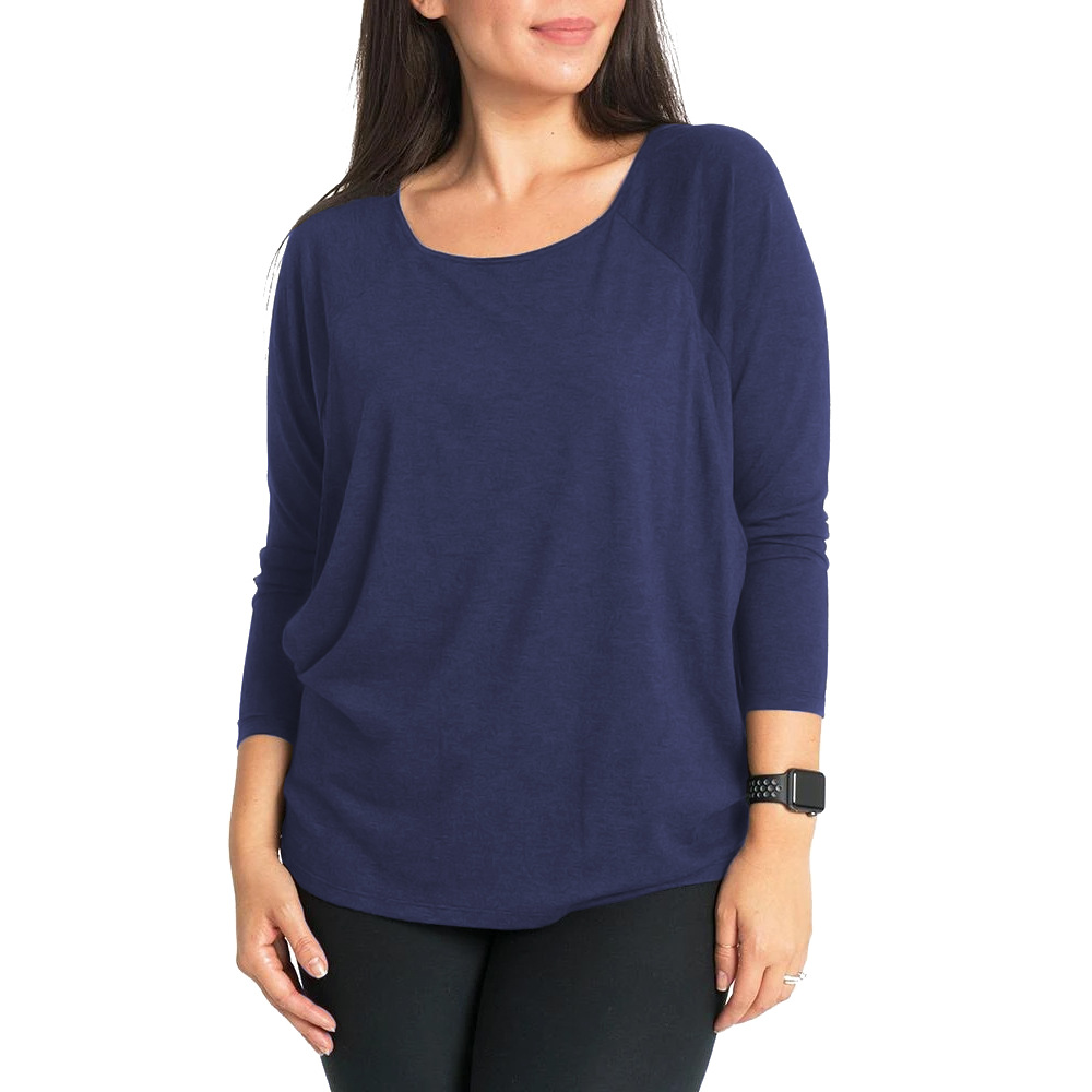 Maternity Tops Fashion Round Neck Raglan Nursing T-Shirt-053 01