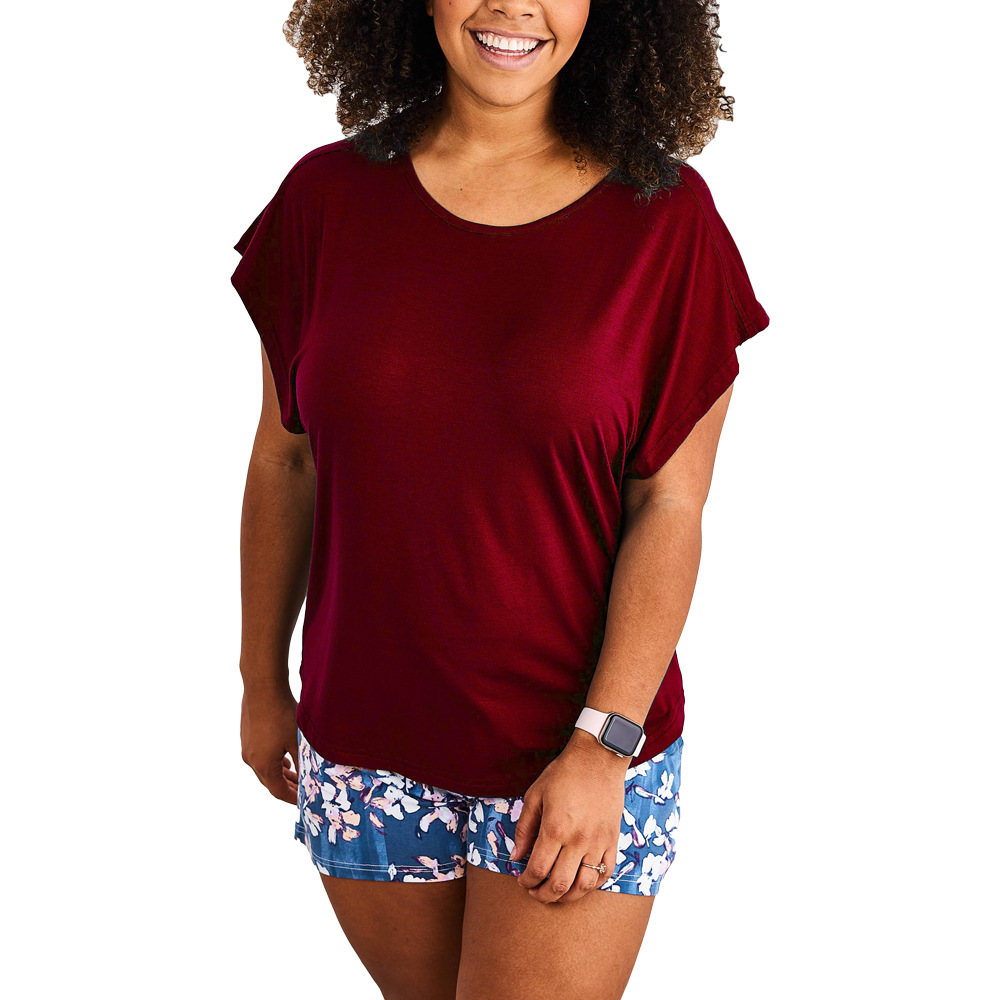 Maternity wear solid color large sleeve cage nursing T-shirt home pajamas-042