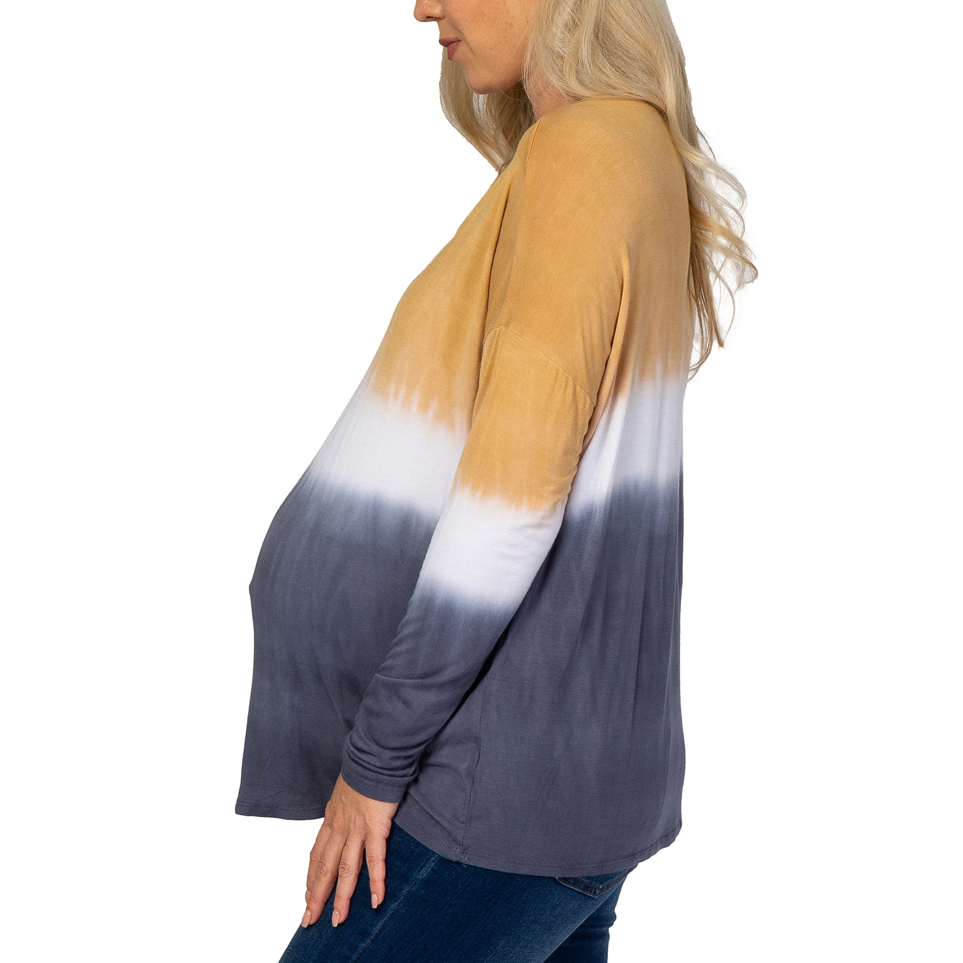 Maternity wear tie-dyed light color changing printed T-shirt-058