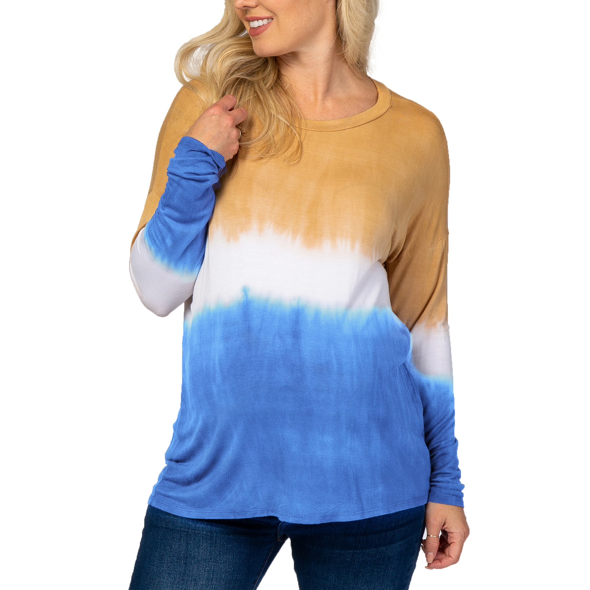 Maternity wear tie-dyed light color changing printed T-shirt-058 02