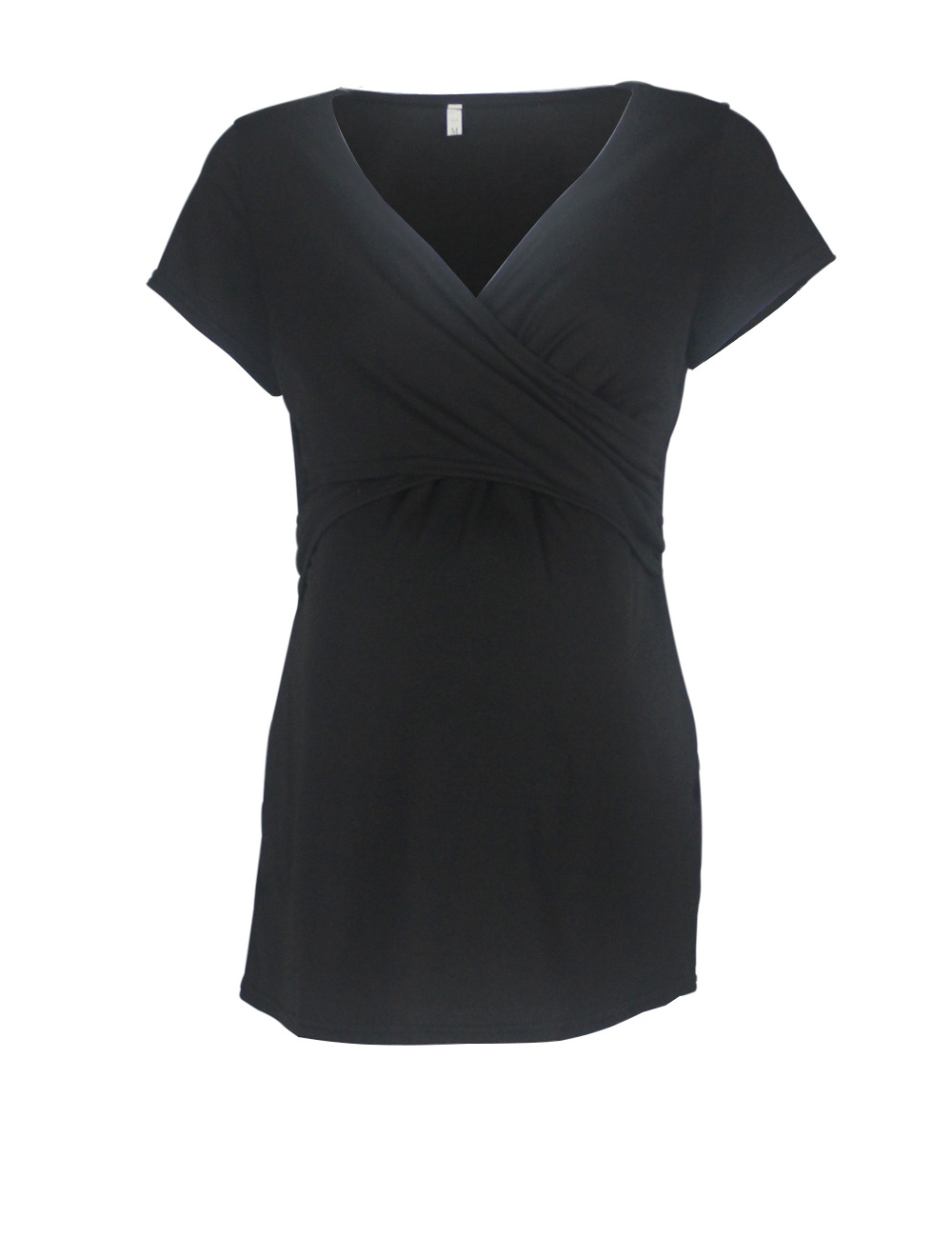 Maternity wear deep V-neck solid color cross nursing clothes-059 02